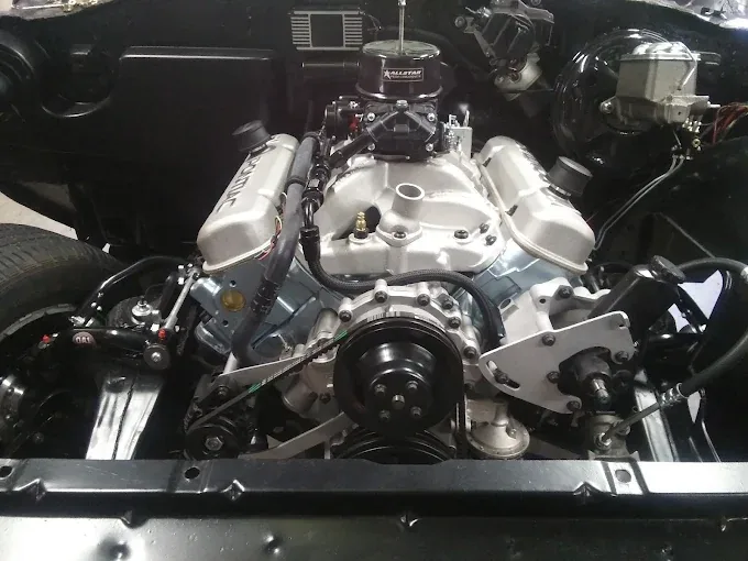 Car on the lift for brake and suspension work